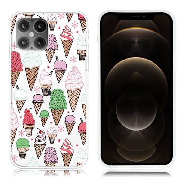 Deco iPhone 12 Pro / iPhone 12 skal - Färgglad Glass multifärg