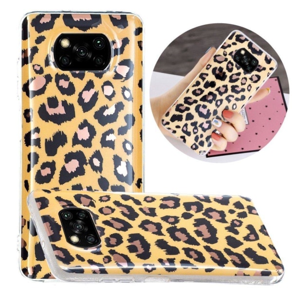 Marmormotiv Xiaomi Poco X3 / Xiaomi Poco X3 NFC skal - Leopard Gul