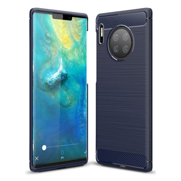 Carbon Flex Huawei Mate 30 Pro cover - Marine blå Blue