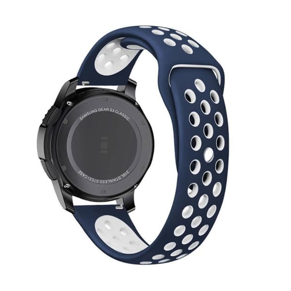 Samsung Gear S3 erstatnings-urrem i Nylon og kanvas - Hvid/Blå Multicolor