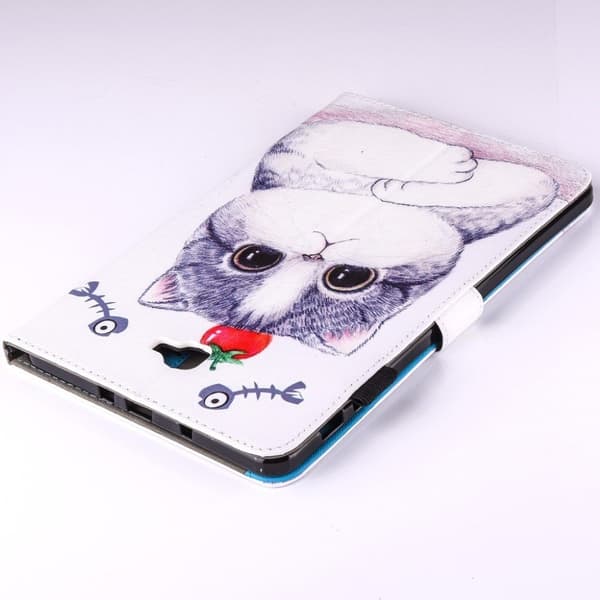 Samsung Galaxy Tab A 10.1 (2016) Beskyttende læder-etui - Sød kat Multicolor