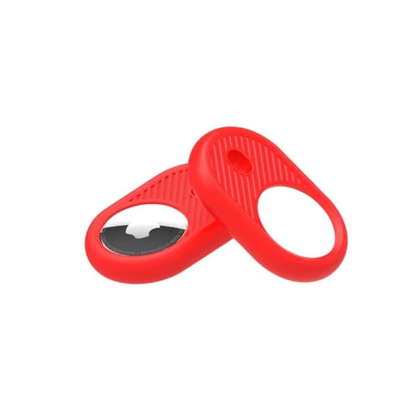 AirTags twill-tekstuurisuojus avaimenperällä - Punainen Red
