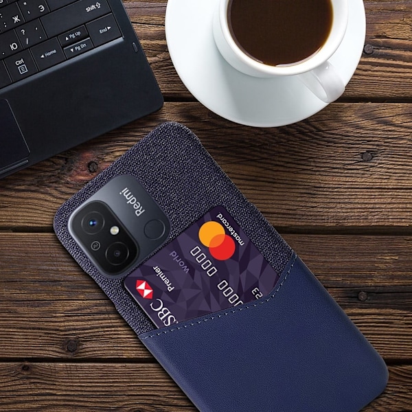 Bofink Xiaomi Redmi 12C Kredittkort Deksel - Blå Blue