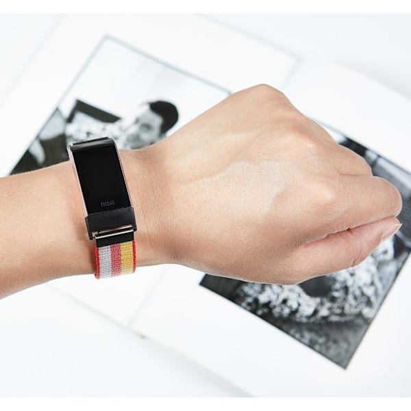 Fitbit Charge 3 Modernt  klockband med spänne - Gul / Orange multifärg