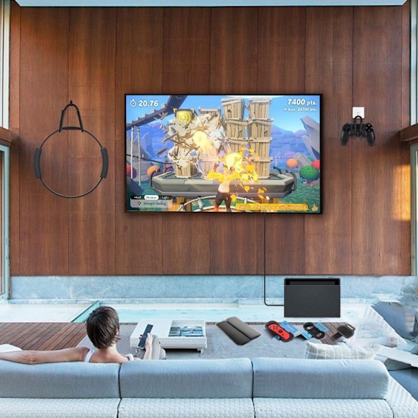 JYS Nintendo Switch hållbar ring som passar rem Svart