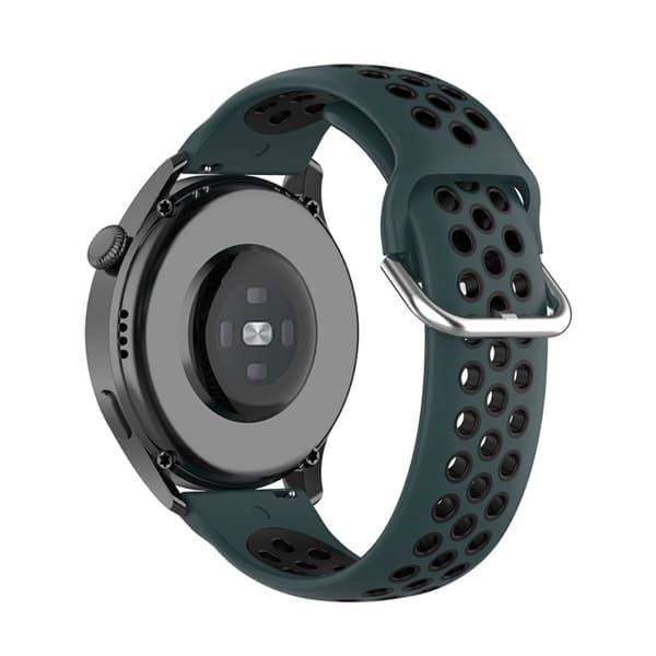 Ticwatch GTX / Pro tofarvet silikone urrem - Olivengrøn / Sort Green
