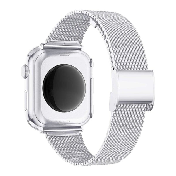 Apple Watch Series 8 (45 mm) klockarmband och fodral med strassdekor - Silver Silvergrå