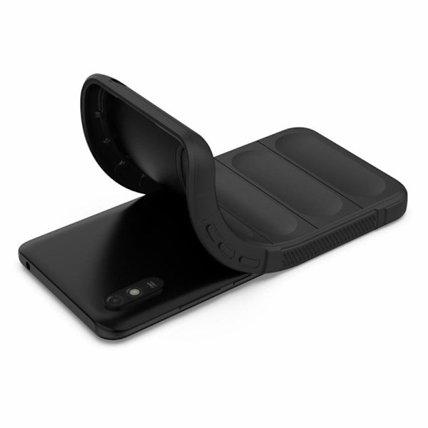 Mjukt greppformat Xiaomi Redmi 9A skal - Svart Svart