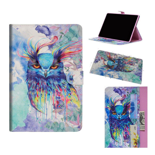 iPad Pro 11" (2018) lys spot dekorations læder flip etui - Fugl Multicolor