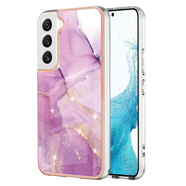 Marmormotiv Samsung Galaxy S23 Plus skal - Lila / Rosa Marmor Rosa