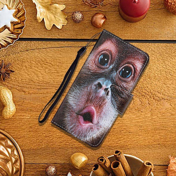 Wonderland Samsung Galaxy A71 Flip Etui - Monkey Brown