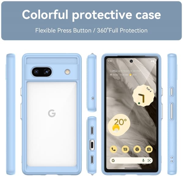 Google Pixel 7a smart akryldeksel - Blå Blue