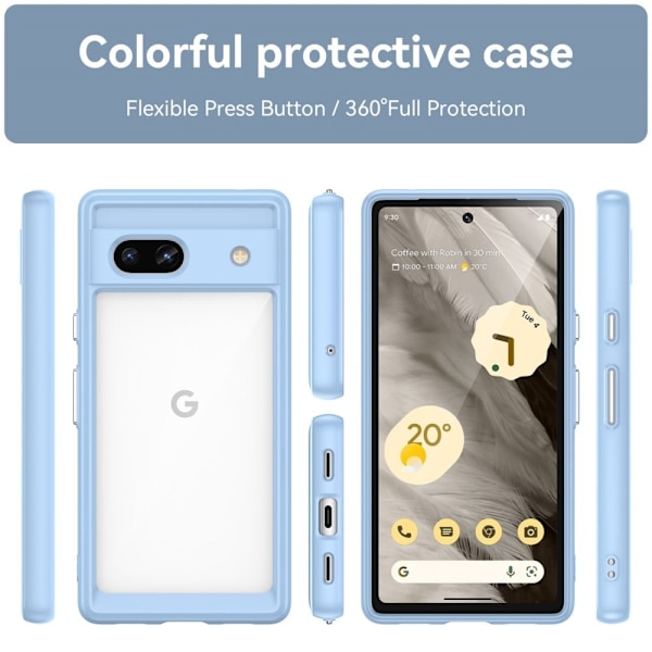Google Pixel 7a smart telefonskal i akryl - Blå Blå