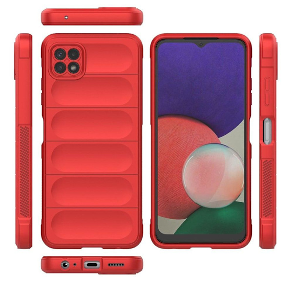Mjukt greppformat Samsung Galaxy A22 5G skal - Röd Röd