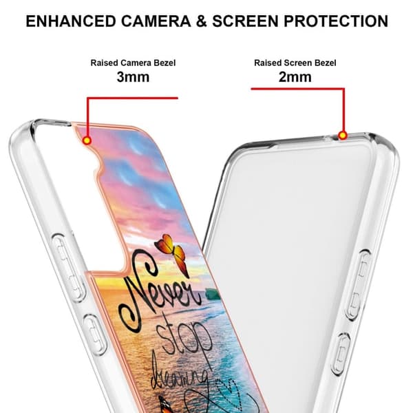 Marble design Samsung Galaxy S22 Plus cover - Hold Aldrig Op Med At Drømme Multicolor