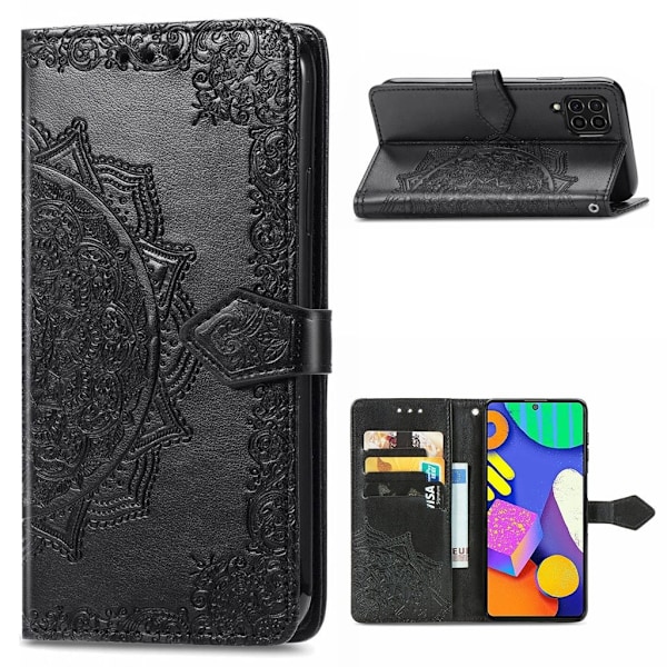 Mandala Samsung Galaxy M62 / F62 Flip Etui - Sort Black