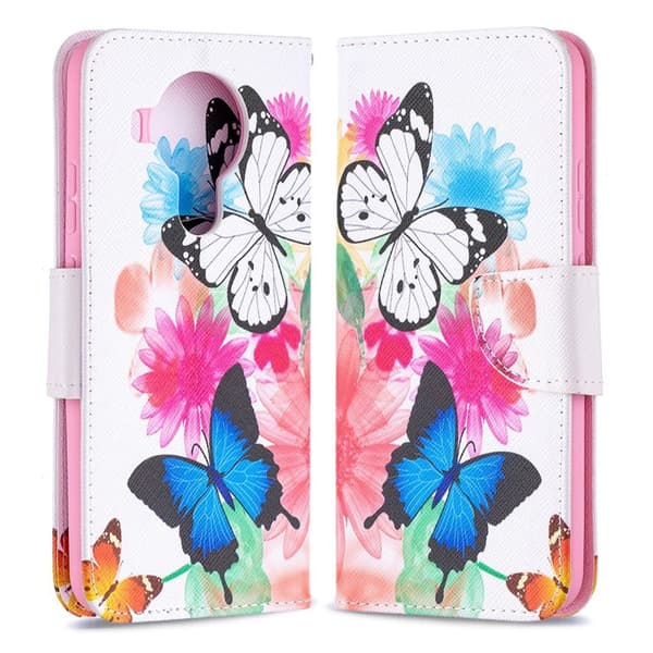 Wonderland Nokia 5.4 Flip etui - Sommerfugl Multicolor