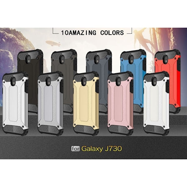 Samsung Galaxy J7 (2017) Tvåfärgat hybird skal - Vit Vit