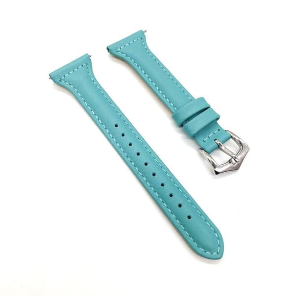 Fitbit Versa erstatnngs urrem i kolæder med metalspænde - Tyrkis Green