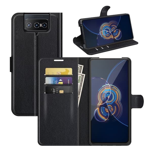 Klassisk Asus Zenfone 8 Flip flip etui - Sort Black