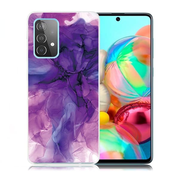 Marble Samsung Galaxy A72 5G Etui - Dreamy Lilla Klinkekule Purple