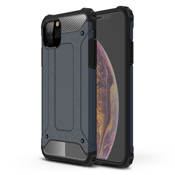 Armor Guard plastik og fleksibelt hybrid-etui til iPhone 11 Pro Max 6,5 tommer (2019) - Blå Blue