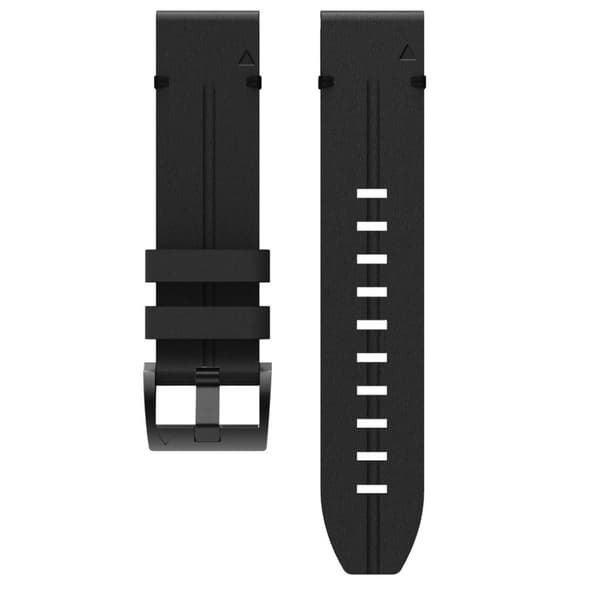 Garmin Fenix 6X aito nahkakellonauha - Musta Black