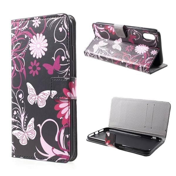 Butterfly läder iPhone Xs Max fodral - Flerfärgad multifärg