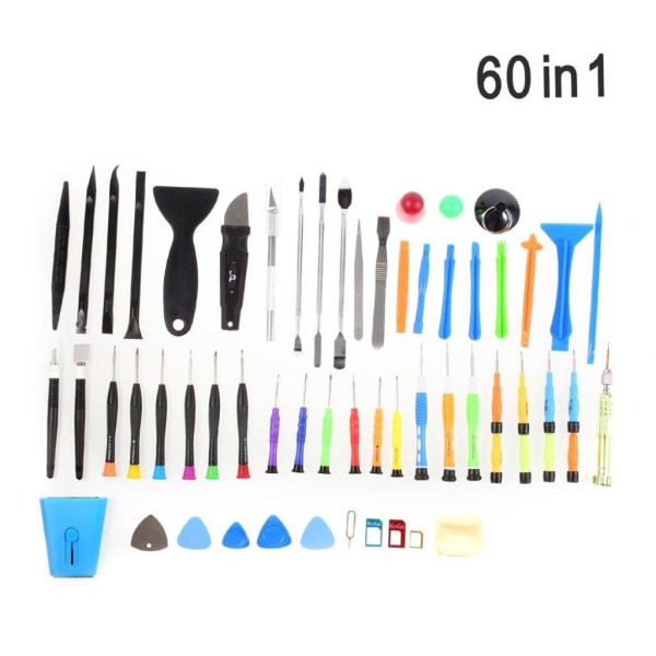 60-i-1 verktygsset metall plast  skruvmejsel öppningsverktyg multifärg
