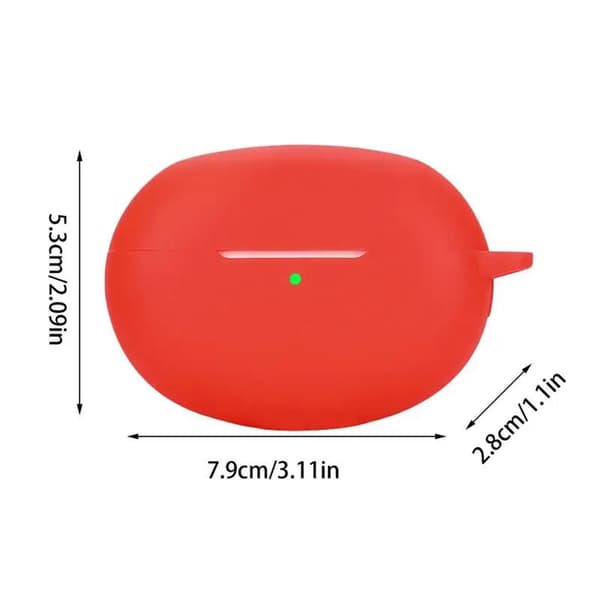 Dammskydd för Realme Buds Air 6 Pro Bluetooth-hörlurar Silikonfodral med Anti-Lost Spänne - Svartaktig Grön Grön