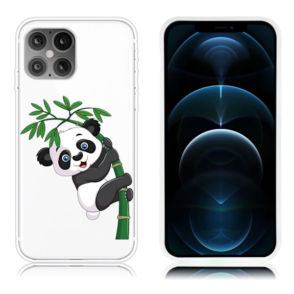 Deco iPhone 12 Pro Max Etui - Panda Climbing på Bambus White