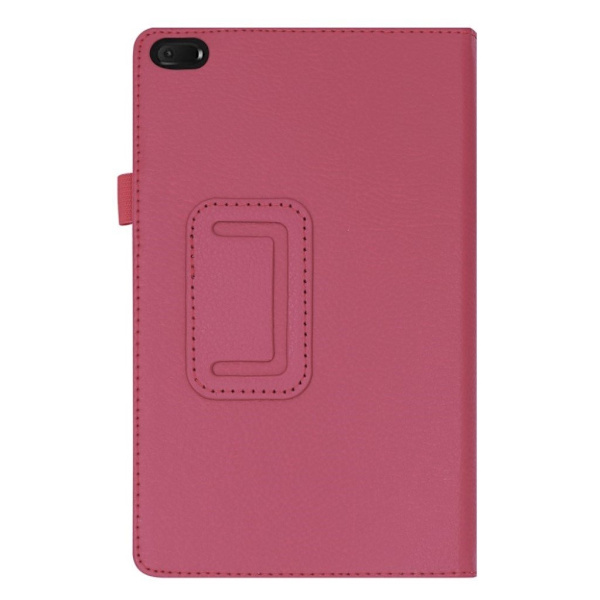 Lenovo Tab E8 litchi læderetui - Rosa Pink