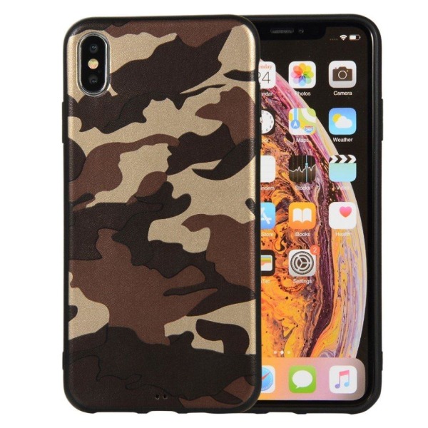 iPhone Xs Max camouflage pattern case - Brown Brown