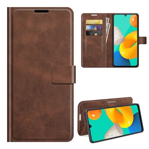 LC.Imeeke läder Samsung Galaxy M32 fodral - Brun Brun