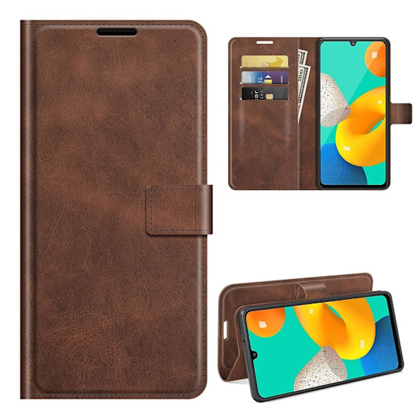 LC.IMEEKE Samsung Galaxy M32 flip etui - Brun Brown