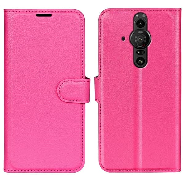 Classic Sony Xperia Pro-I flip kuoret - Ruusu Pink
