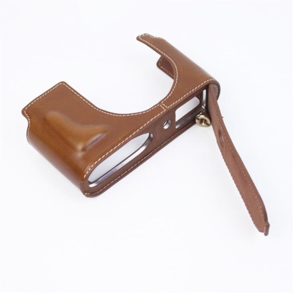 Leica Q2 half body leather case - Brown Brun