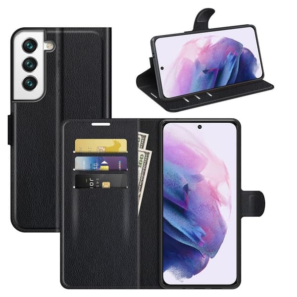 Classic Samsung Galaxy S22 Plus Flip Suojakotelo - Musta Black