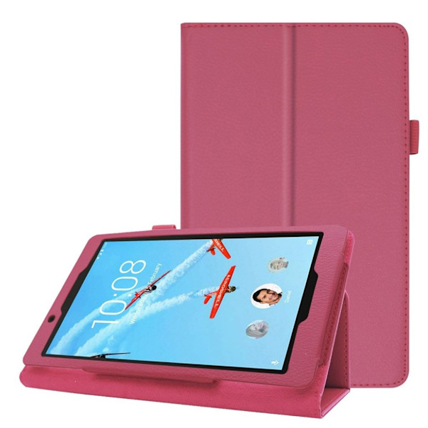 Lenovo Tab E8 litchi-nahkakotelo - Ruusu Pink