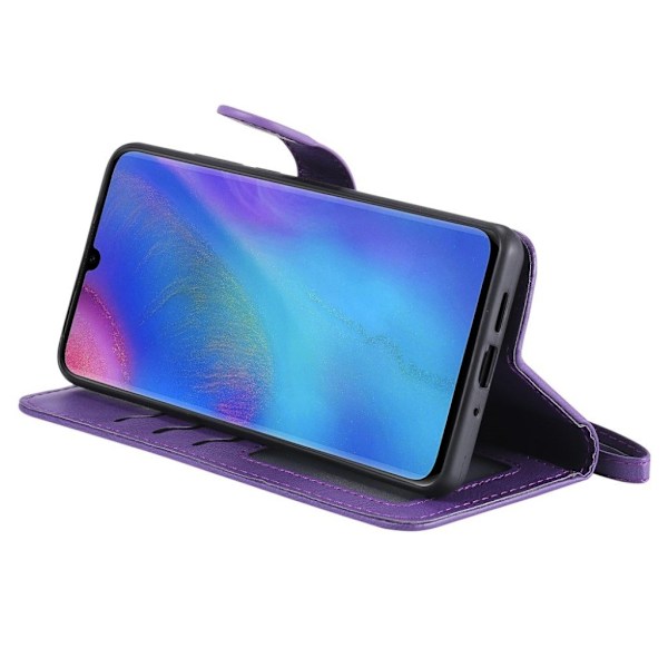 Huawei P30 Pro löstagbart 2-i-1 konstläderfodral - Lila Lila