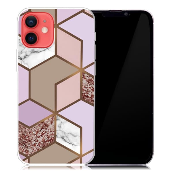 Marble design iPhone 13 Mini cover - Gylden Frodig Flise Multicolor