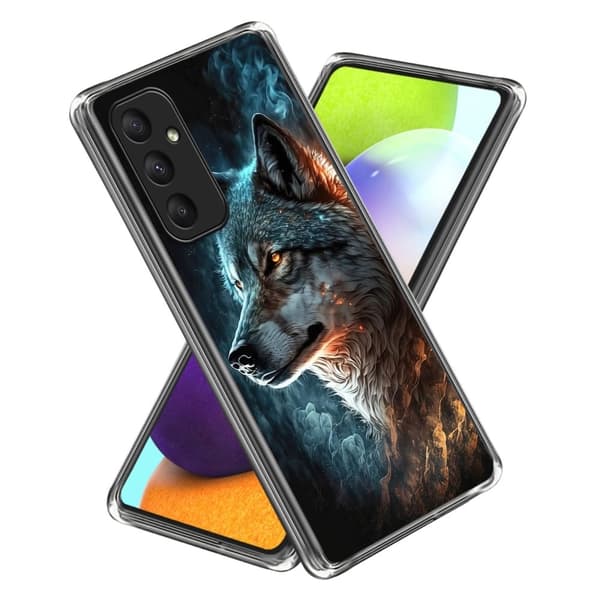 Deco Samsung Galaxy A35 cover - Portræt Af Vild Ulv Blue