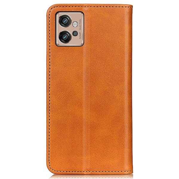 Äkta läder Motorola Moto G32 fodral - Brun Brun