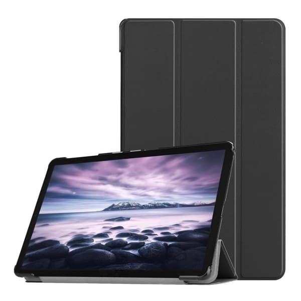 Samsung Galaxy Tab A 10.5 beskyttelsesetui i kunstlæder med stativ - Sort Black