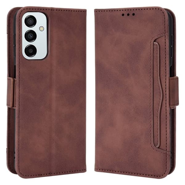 Moderne Samsung Galaxy M23 læderetui med pung - Brun Brown