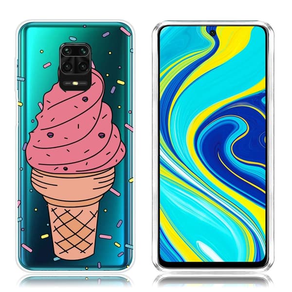 Deco Xiaomi Redmi Note 9 Pro / Xiaomi Redmi Note 9S / Xiaomi Redmi Note 9 Pro Max skal - Röd Glass Rosa