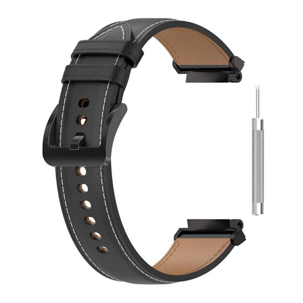 Amazfit T-Rex 2 urrem i ægte læder med værktøj - Sort Black