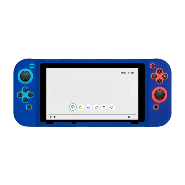 Nintendo Switch Silicone Protective Case Handheld Game Console Shockproof Cover - Blue Blue