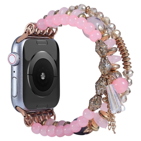 Apple Watch (41mm) fashionable agate beads watch strap - Pink Rosa