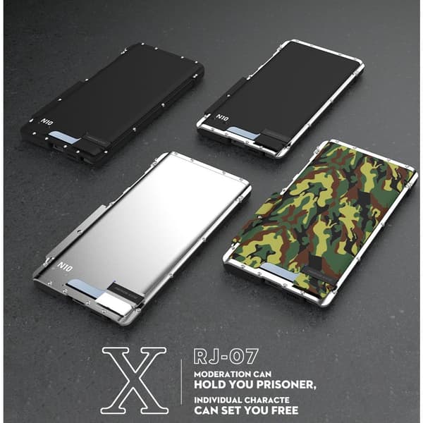 R-JUST Ironman Aluminium Kort etui - Samsung Galaxy Note 10 - Camouflage Grøn Multicolor